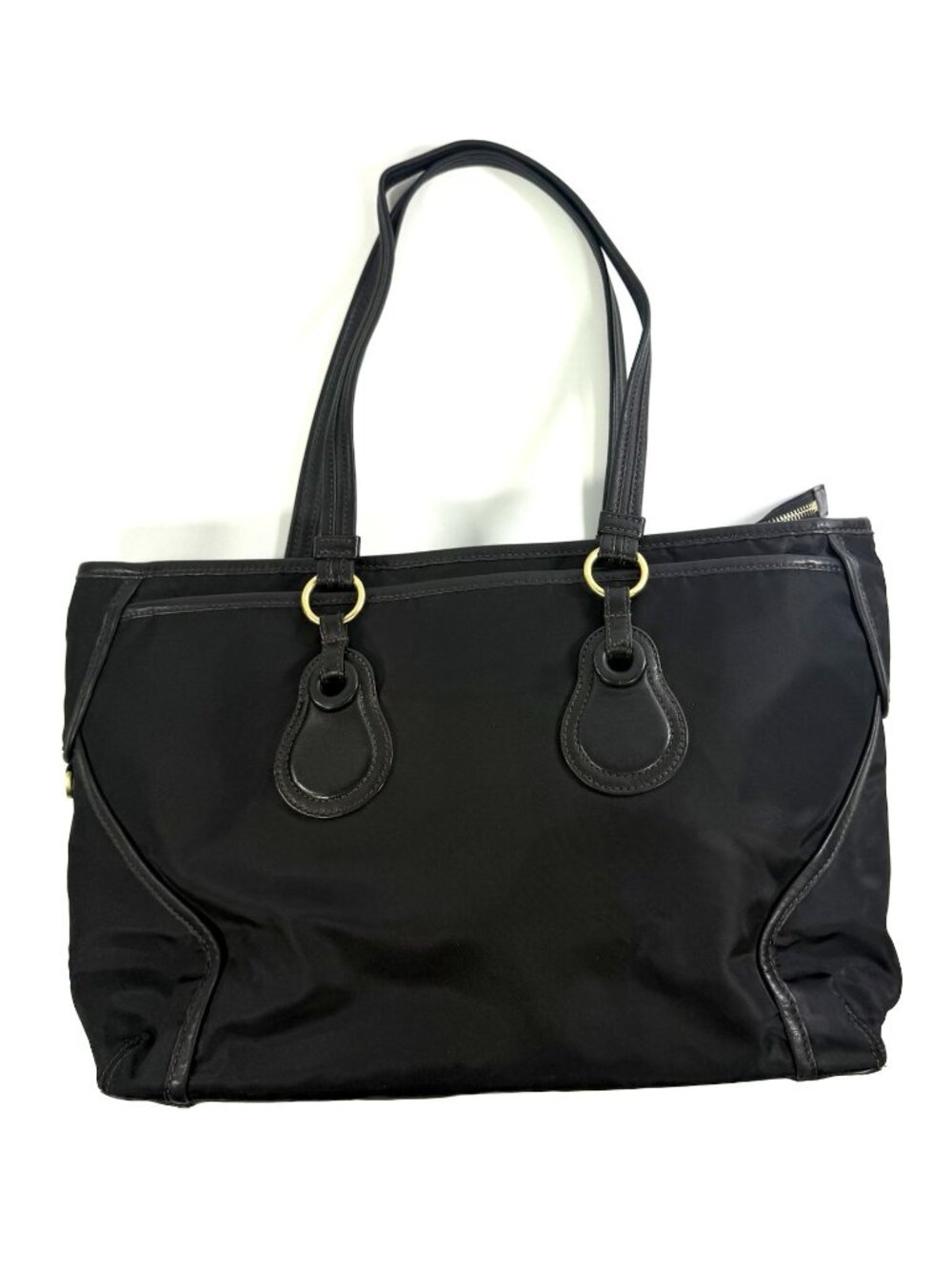 TUMI Womens Black Business Purse Tote Laptop Shoulder Bag Travel Carry On